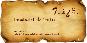 Theobald Ármin névjegykártya